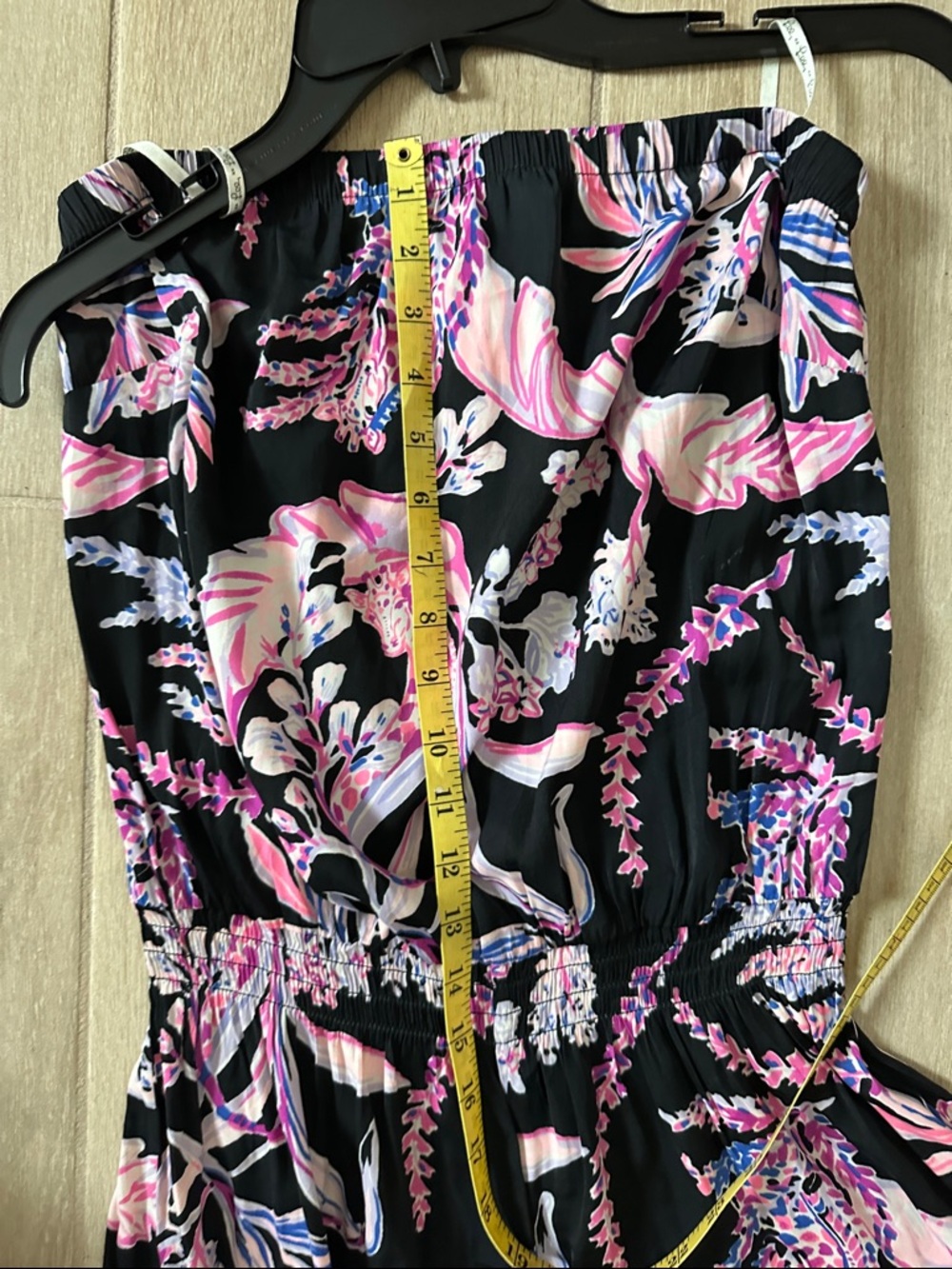Lily Pulitzer Black Floral Maxi Dress with Pink & Purple Print - Picture 3 of 4